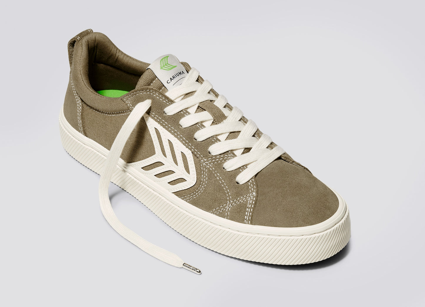 Cariuma CATIBA PRO Skate Burnt Sand Suede and Canvas Ivory Logo Sneaker Unisex