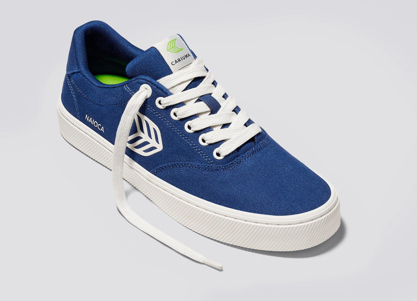 Cariuma NAIOCA Mystery Blue Canvas Ivory Logo Sneaker Unisex