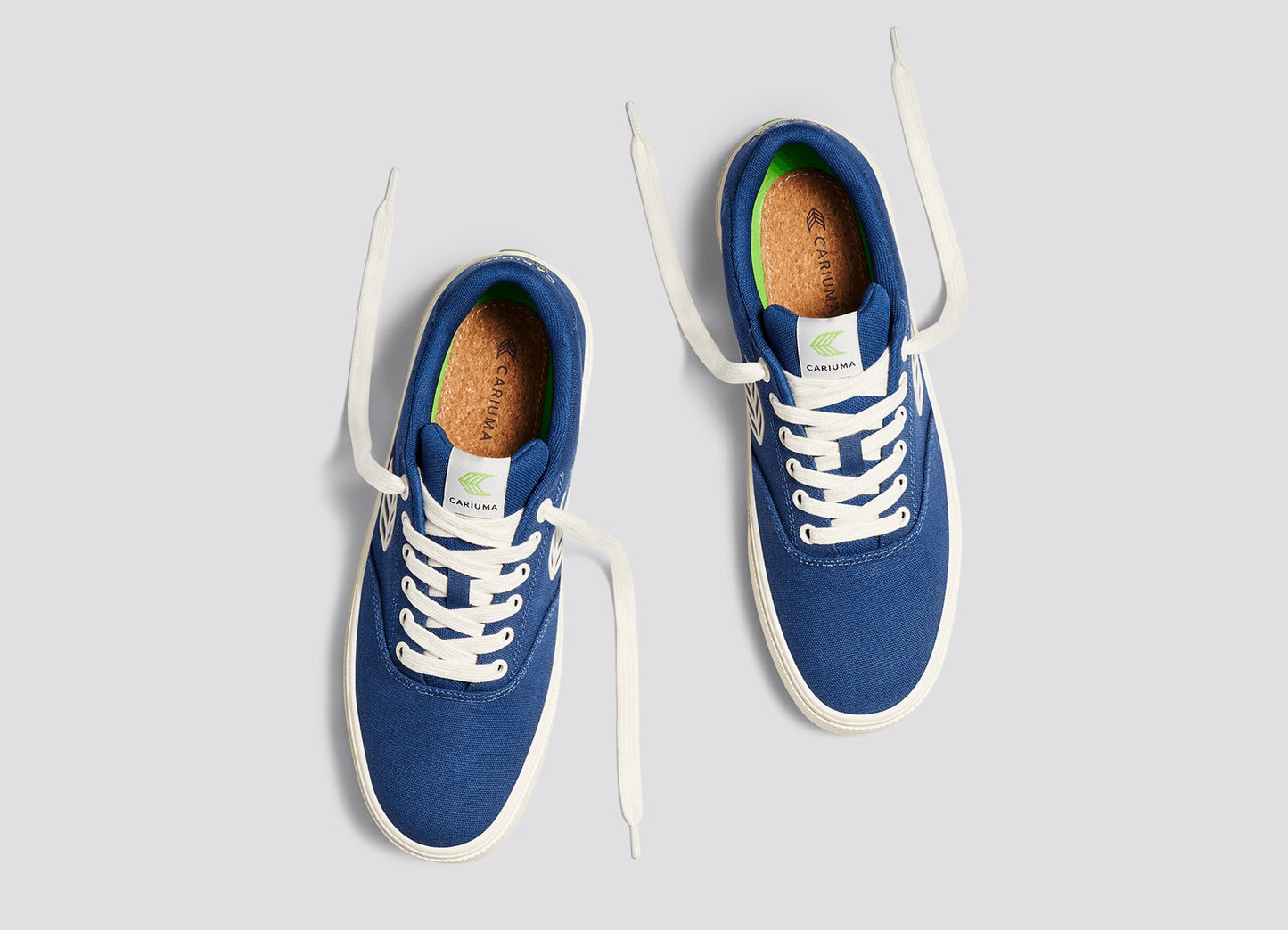 Cariuma NAIOCA Mystery Blue Canvas Ivory Logo Sneaker Unisex