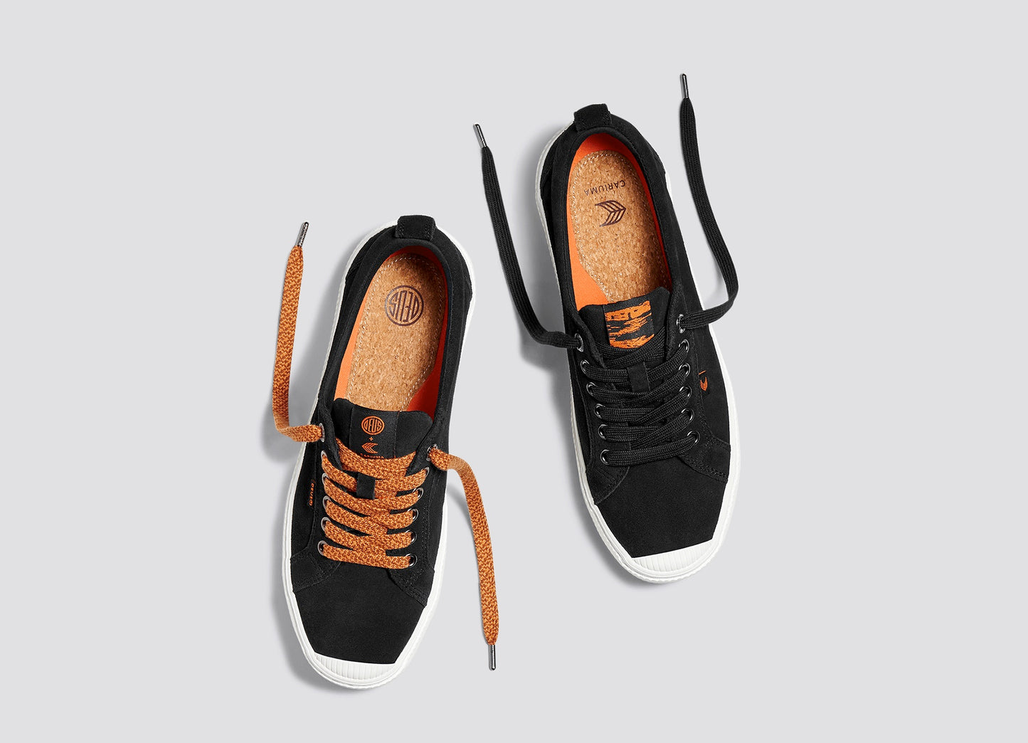 Cariuma OCA LOW Deus Black Suede Sneaker Unisex