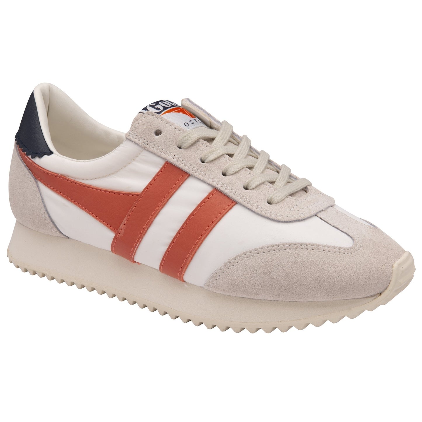 Gola Classics Boston 78 Off White/Hot Coral/Navy Women's