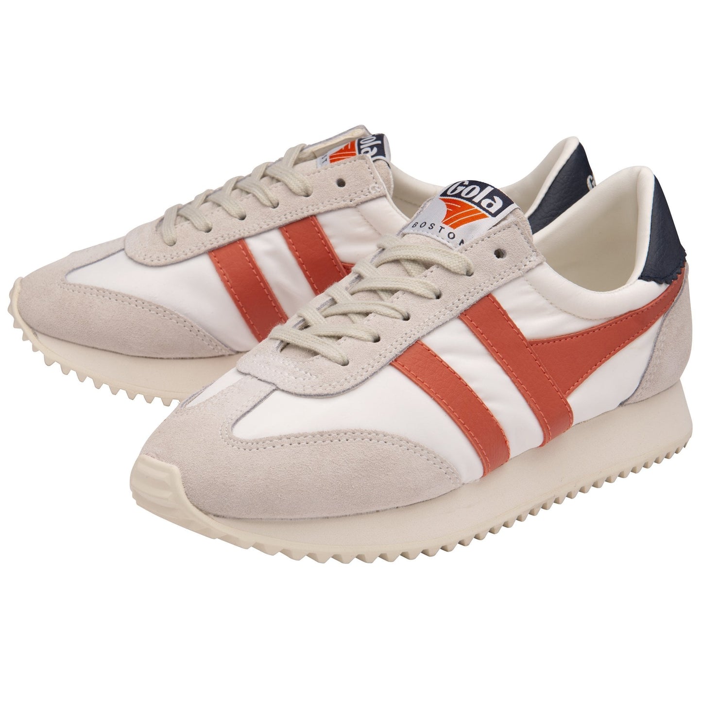 Gola Classics Boston 78 Off White/Hot Coral/Navy Women's