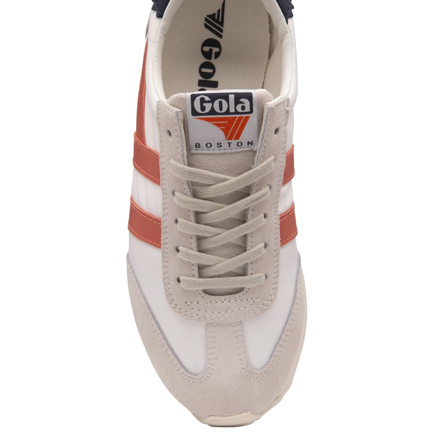 Gola Classics Boston 78 Off White/Hot Coral/Navy Women's