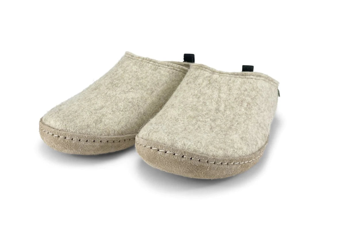 Kyrgies Woolen Slides House Shoe Oatmeal Unisex Men's Women's