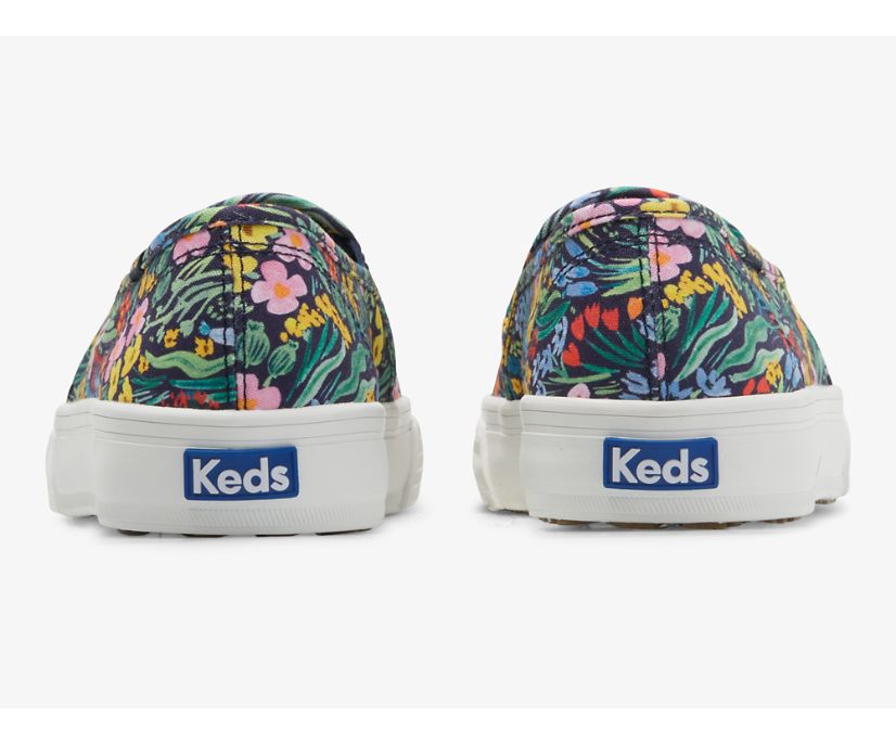 Keds Double Decker Rifle Paper Co. NAVY MULTI Women's