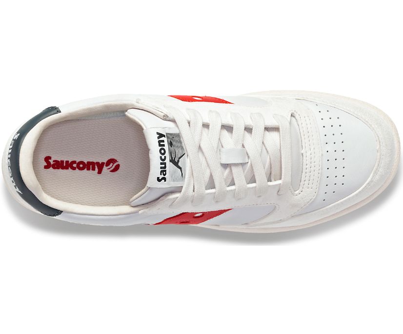 Saucony Jazz Court Premium White/Red Unisex Men's Women's