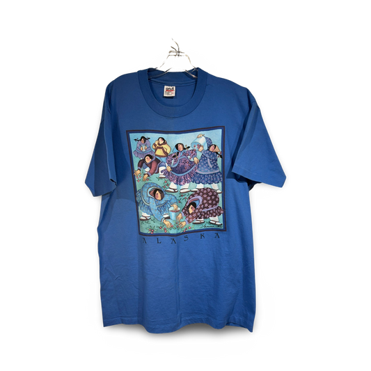 Vintage 00's Alaska Graphic T-Shirt Blue XL Unisex