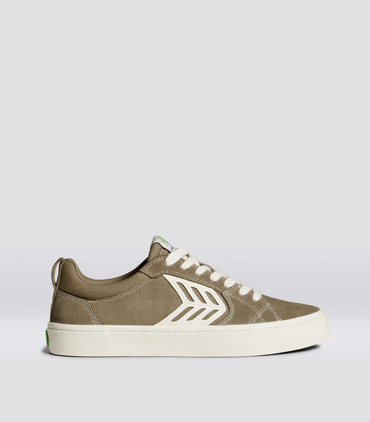 Cariuma CATIBA PRO Skate Burnt Sand Suede and Canvas Ivory Logo Sneaker Unisex