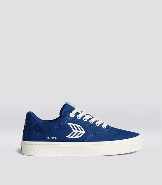 Cariuma NAIOCA Mystery Blue Canvas Ivory Logo Sneaker Unisex