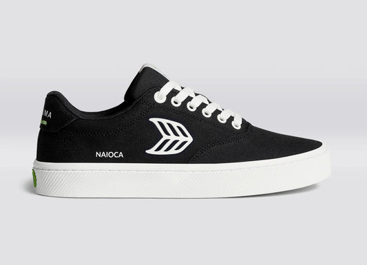 Cariuma NAIOCA Black Canvas Off White Logo Sneaker Unisex