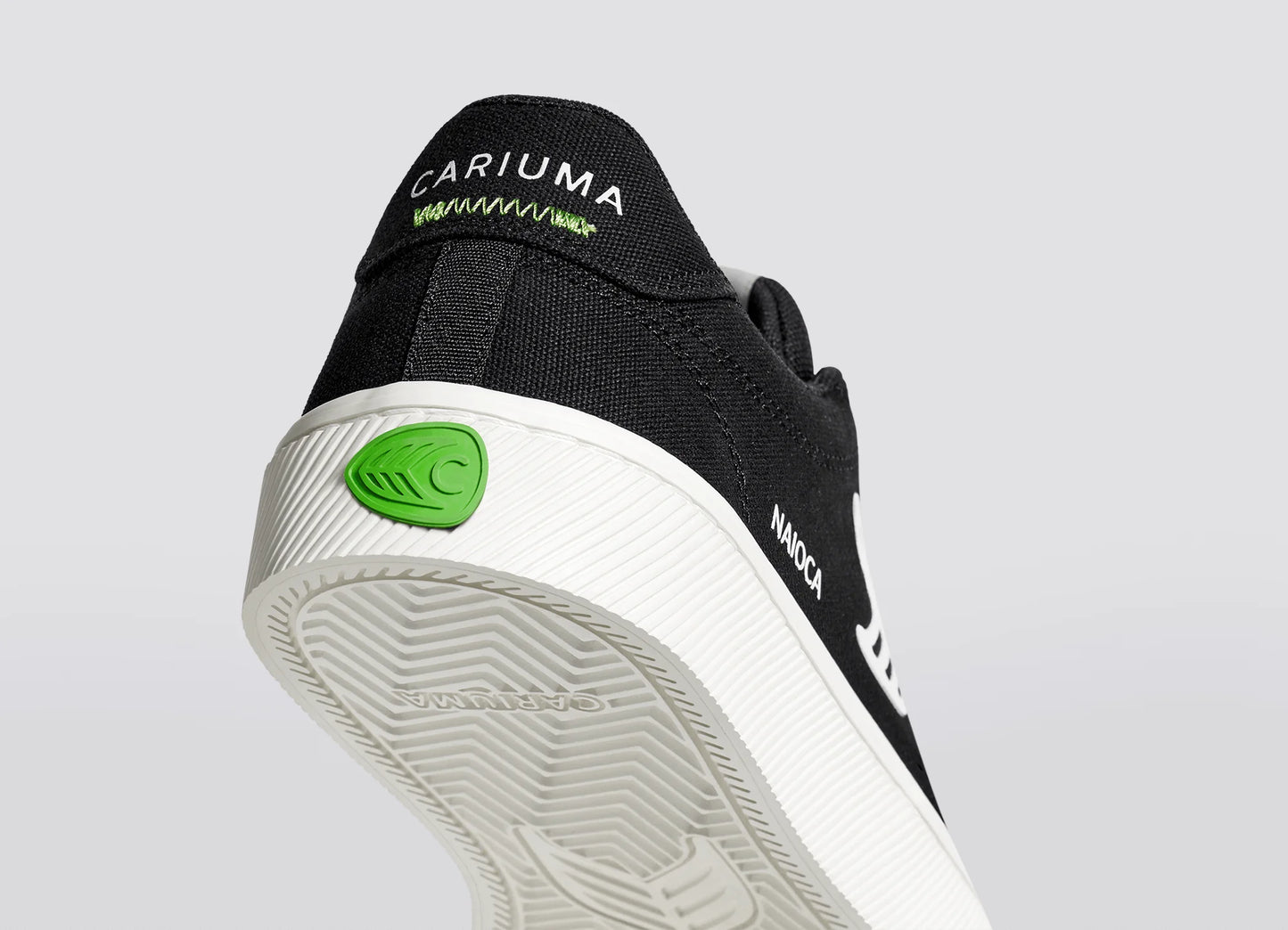 Cariuma NAIOCA Black Canvas Off White Logo Sneaker Unisex