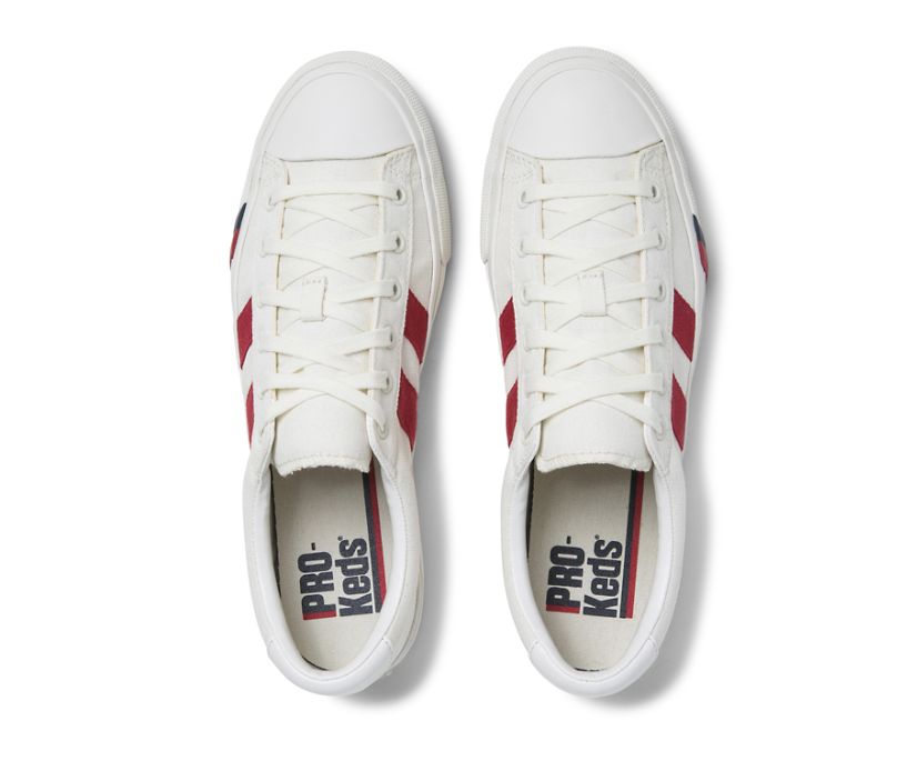 Pro-Keds Royal Plus Canvas White/Red Unisex Men's Women's