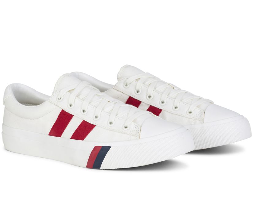 Pro-Keds Royal Plus Canvas White/Red Unisex Men's Women's