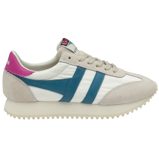 Gola Classic Boston 78 Off White/Teal/Fuchsia Women's