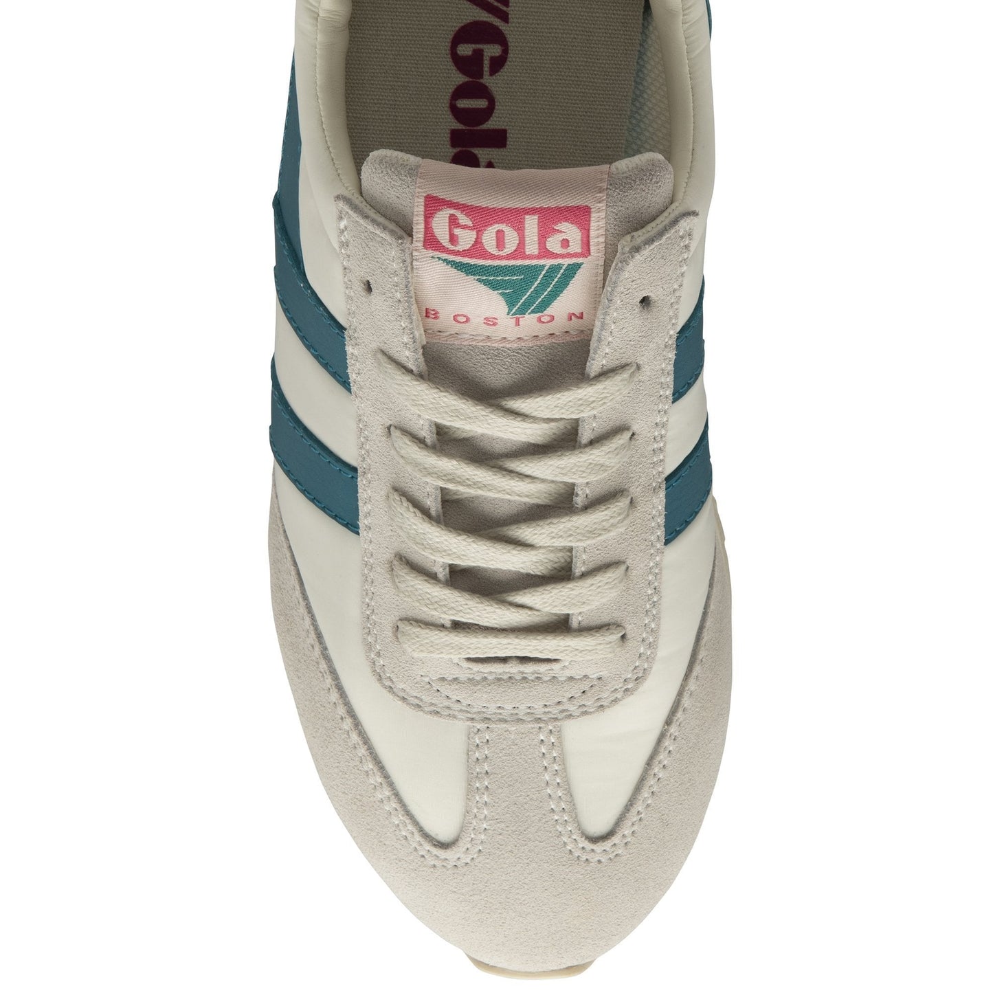 Gola Classic Boston 78 Off White/Teal/Fuchsia Women's